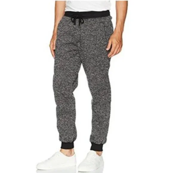 South Pole Pants Southpole Mens Marled Fleece Jogger Gray Size